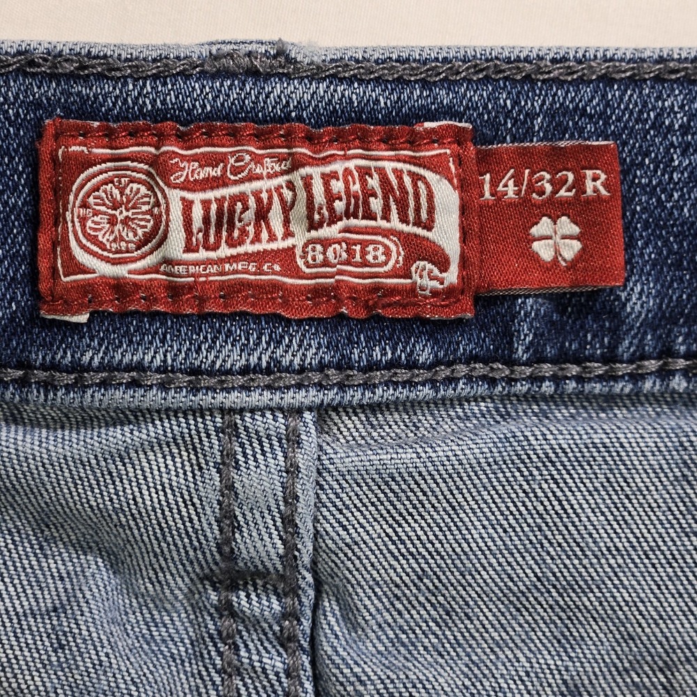 Lucky Brand Jeans Legend ‎ Womens Sz 14/32R Stevie High Rise  Flare Distressed - Picture 9 of 16